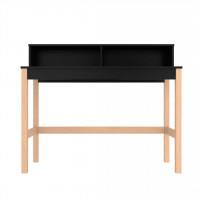 Manhattan Comfort 309AMC182 Bowery Desk with 0 Shelves in Black and Oak